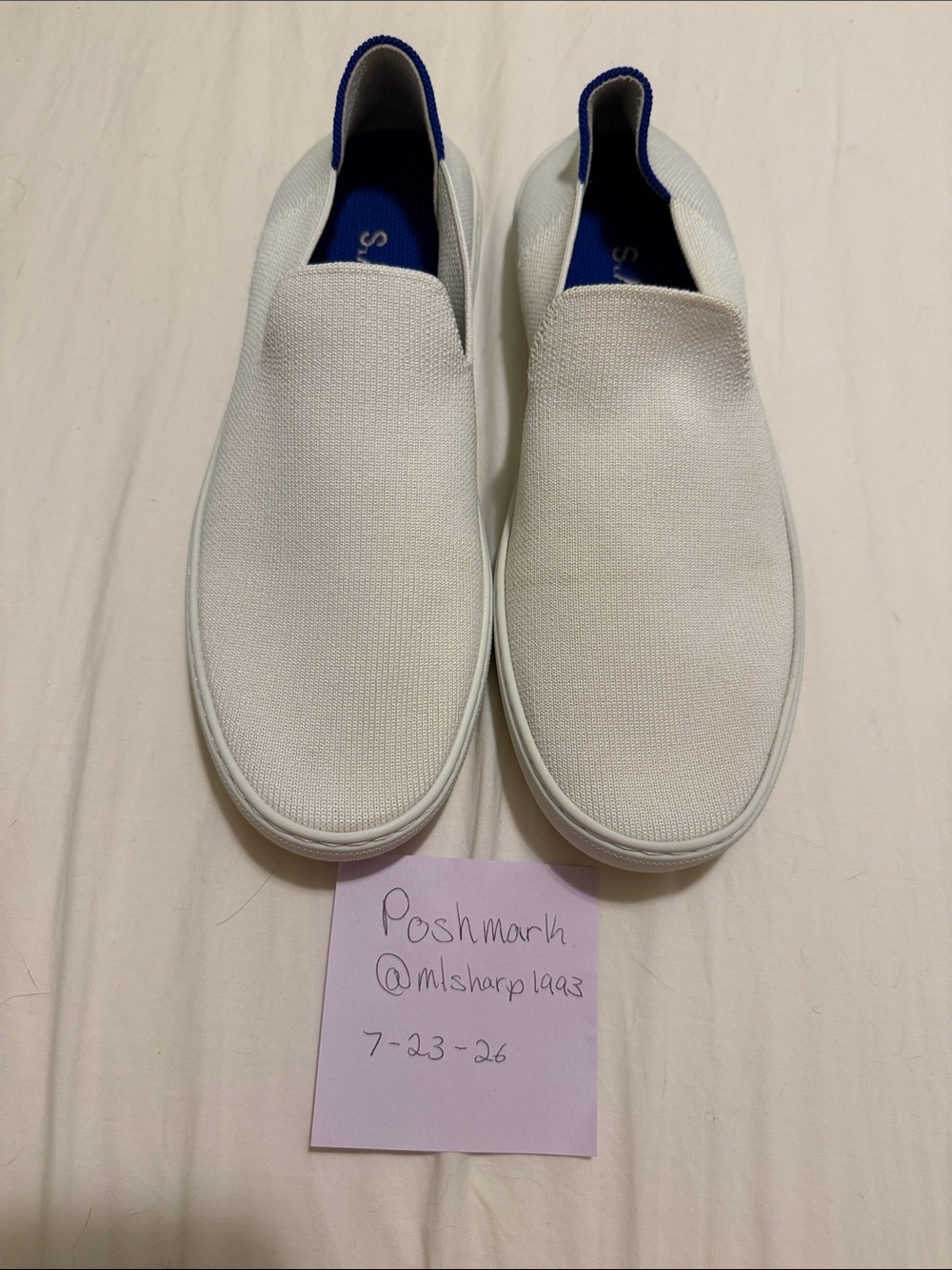 Rothy's White Slip-On Sneakers sz 9